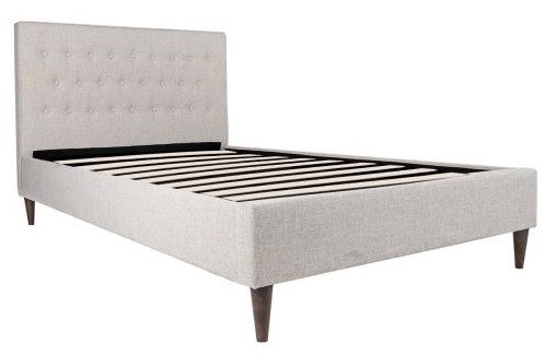 Single Bed Beverley | size: Length: 219cm, Width: 126.5cm, Height: 105cm | color: Beige | image: 2 | variant: 1005194