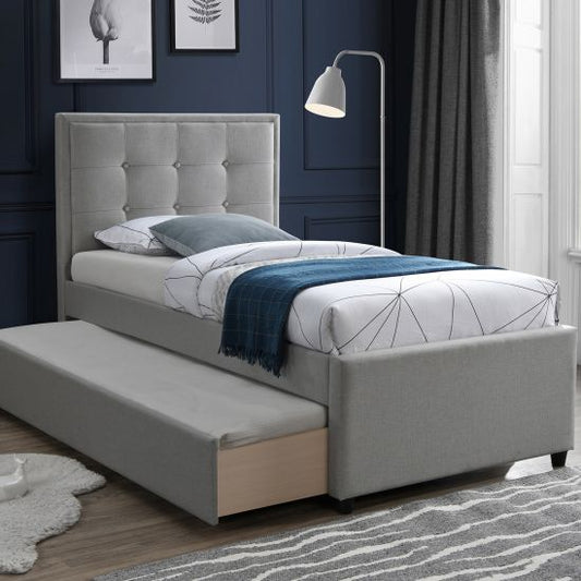 Single Bed East Esher | size: Length: 215.5cm, Width: 98cm, Height: 117.5cm | color: Gray | image: 1 | variant: 1005202