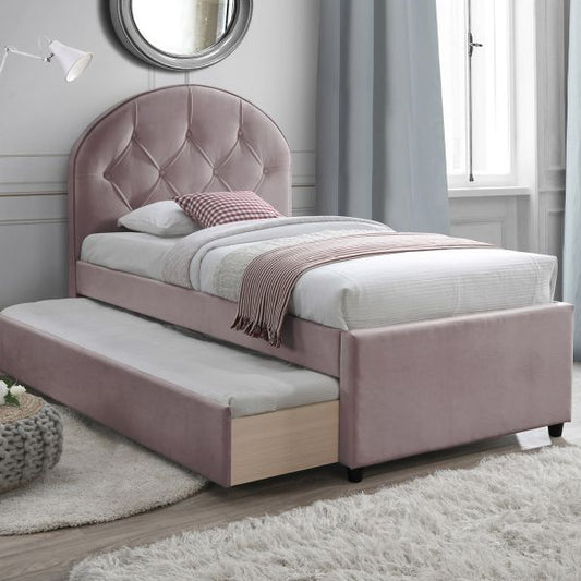 Single Bed East Weybridge | size: Length: 215.5cm, Width: 98cm, Height: 117.5cm | color: Pink | image: 1 | variant: 1005861