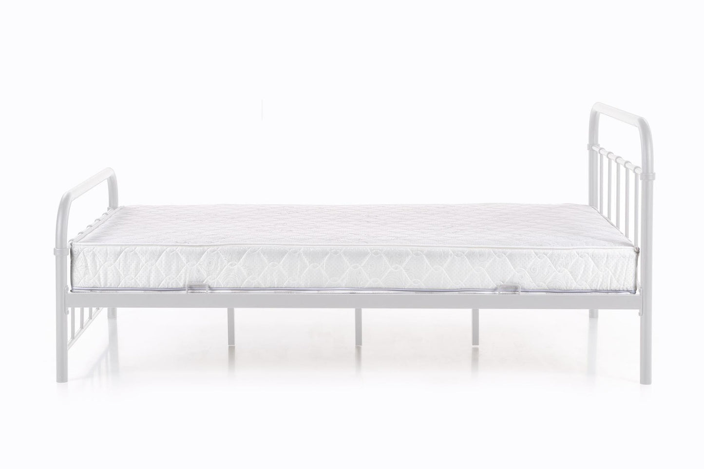 Single Bed Montreal | size: Length: 209cm, Width: 124cm, Height: 93cm | color: White | image: 3 | variant: 1003416