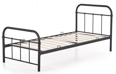 Single Bed Montreal | size: Length: 209cm, Width: 94cm, Height: 93cm | color: Black | image: 2 | variant: 1007276