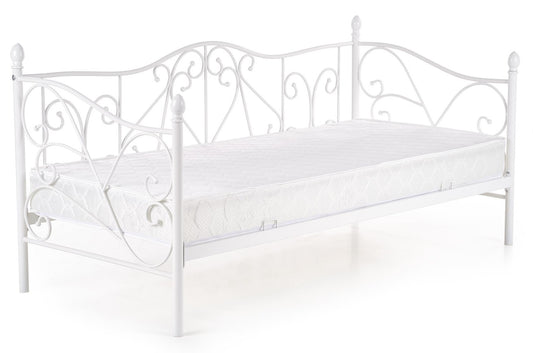Single Bed Mumbai | size: Length: 210cm, Width: 99cm, Height: 89cm | color: White | image: 1 | variant: 1003424