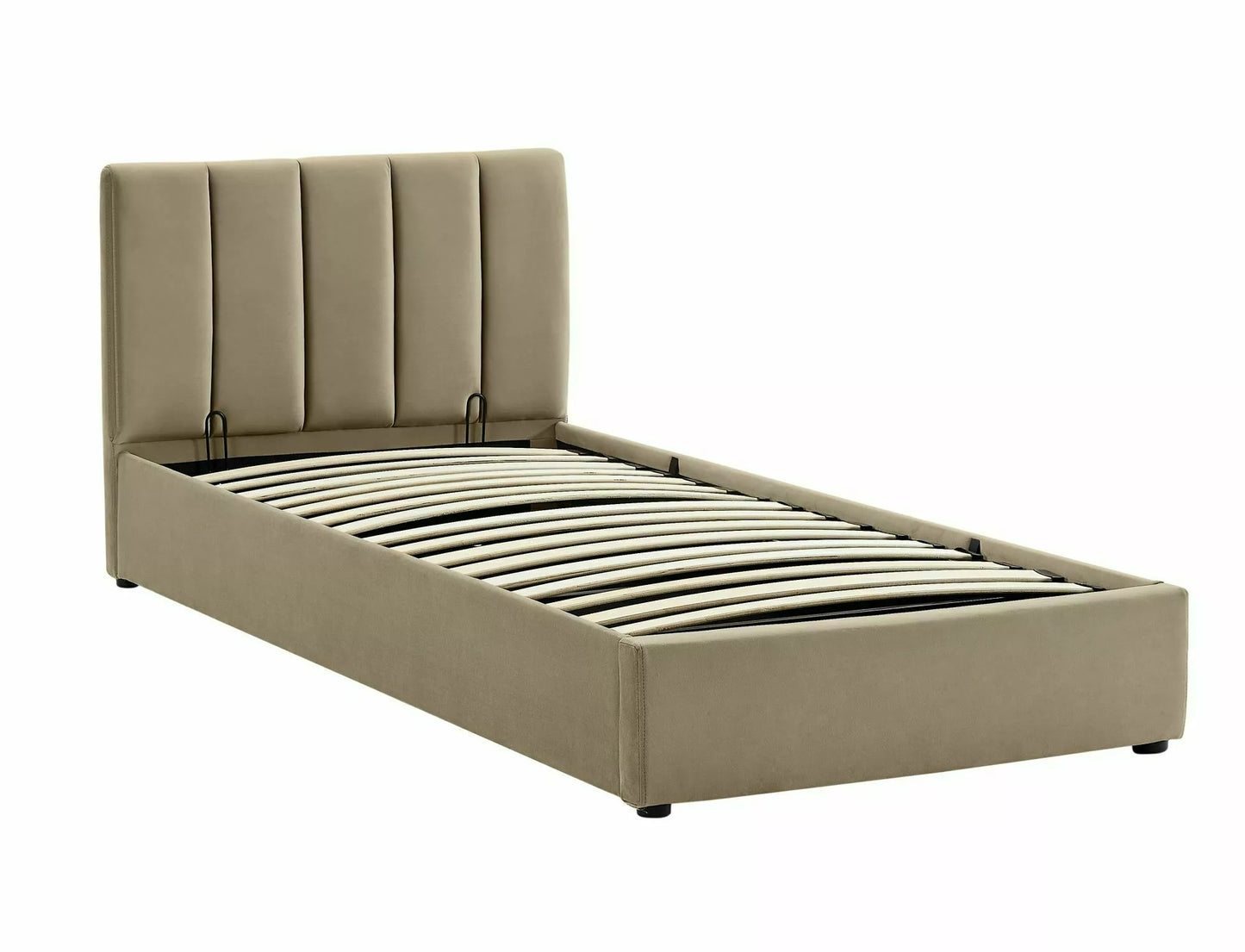 Single Bed St Neots | size: Length: 215cm, Width: 97cm, Height: 79cm | color: Beige | image: 1 | variant: 1004603
