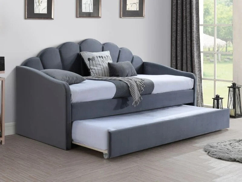 Single Bed Worksop | size: Length: 214cm, Width: 102cm, Height: 116cm | color: Gray | image: 1 | variant: 1004588