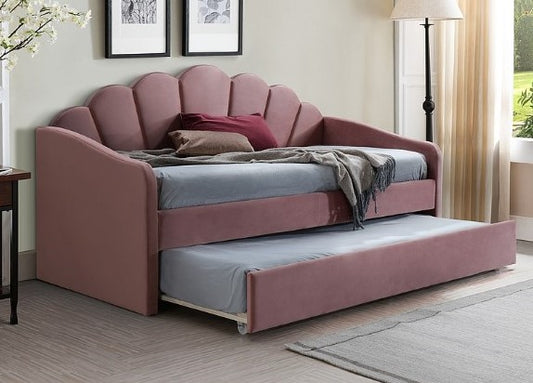 Single Bed Worksop | size: Length: 214cm, Width: 102cm, Height: 116cm | color: Pink | image: 1 | variant: 1004587