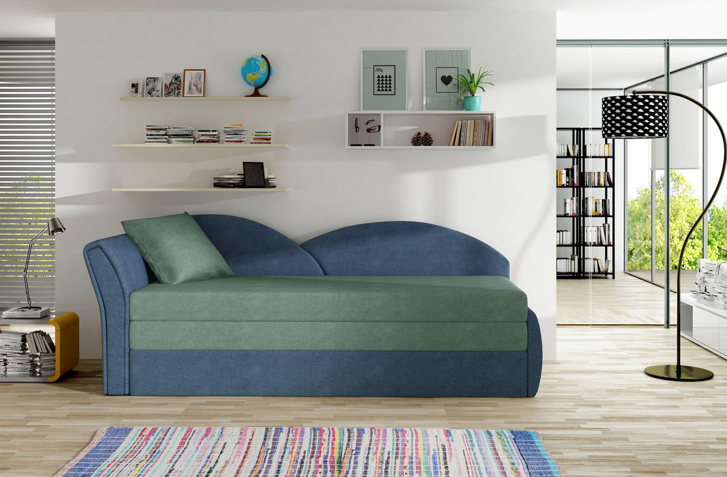 Sleeper Sofa Aga 13 | size: Width: 80cm, Height: 77cm, Depth: 218cm | color: Soro | image: 1 | variant: 1017131