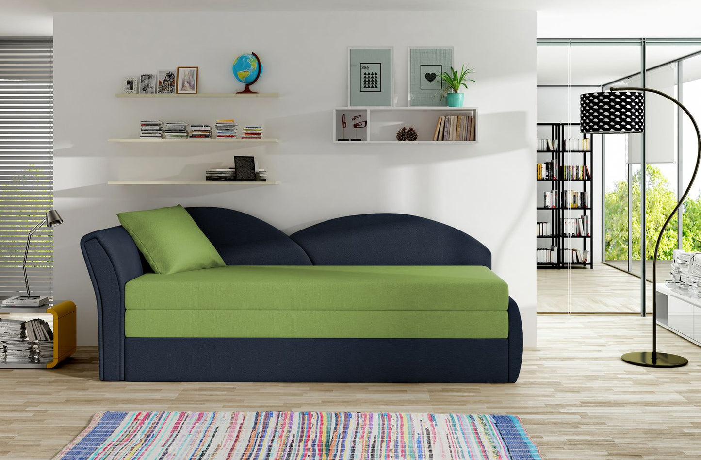 Sleeper Sofa Aga 15 | size: Width: 80cm, Height: 77cm, Depth: 218cm | color: Alova | image: 1 | variant: 1017133