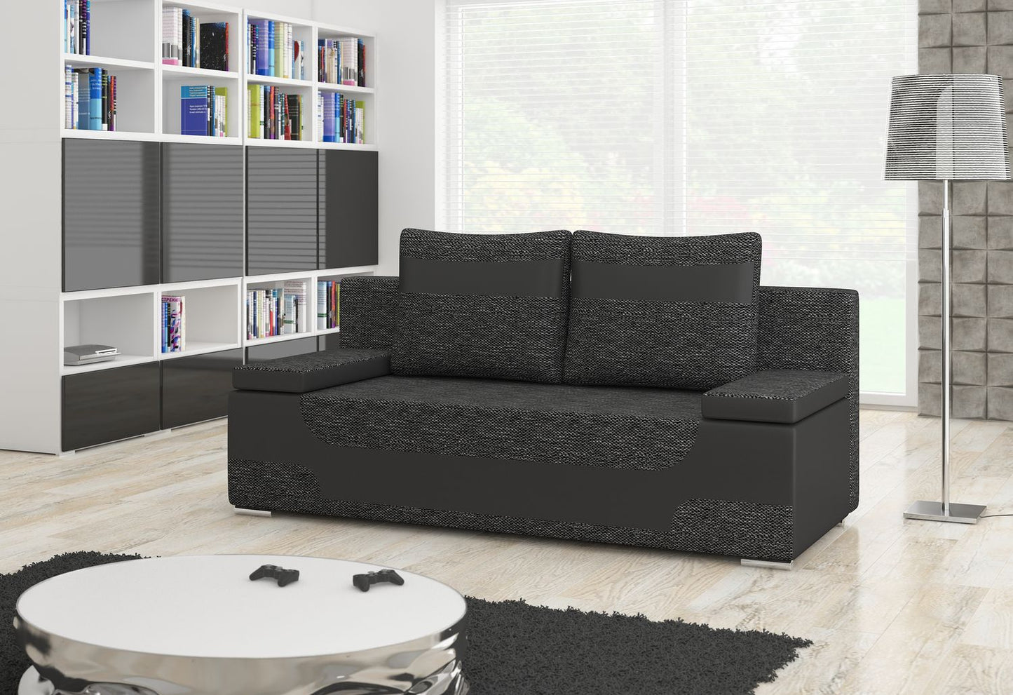 Sleeper Sofa Area 8 | size: Width: 92cm, Height: 73cm, Depth: 200cm | color: Berlin/Soft | image: 1 | variant: 1017152