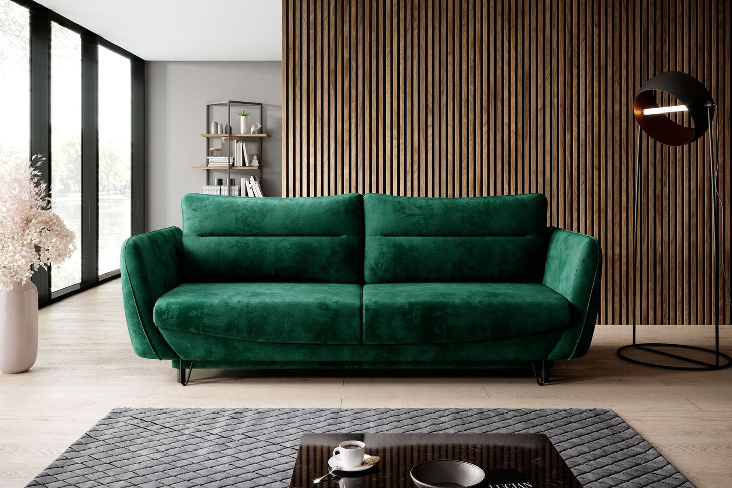 Sleeper Sofa Charlotte 25 | size: Width: 95cm, Height: 90cm, Depth: 236cm | color: Nube | image: 1 | variant: 1018090
