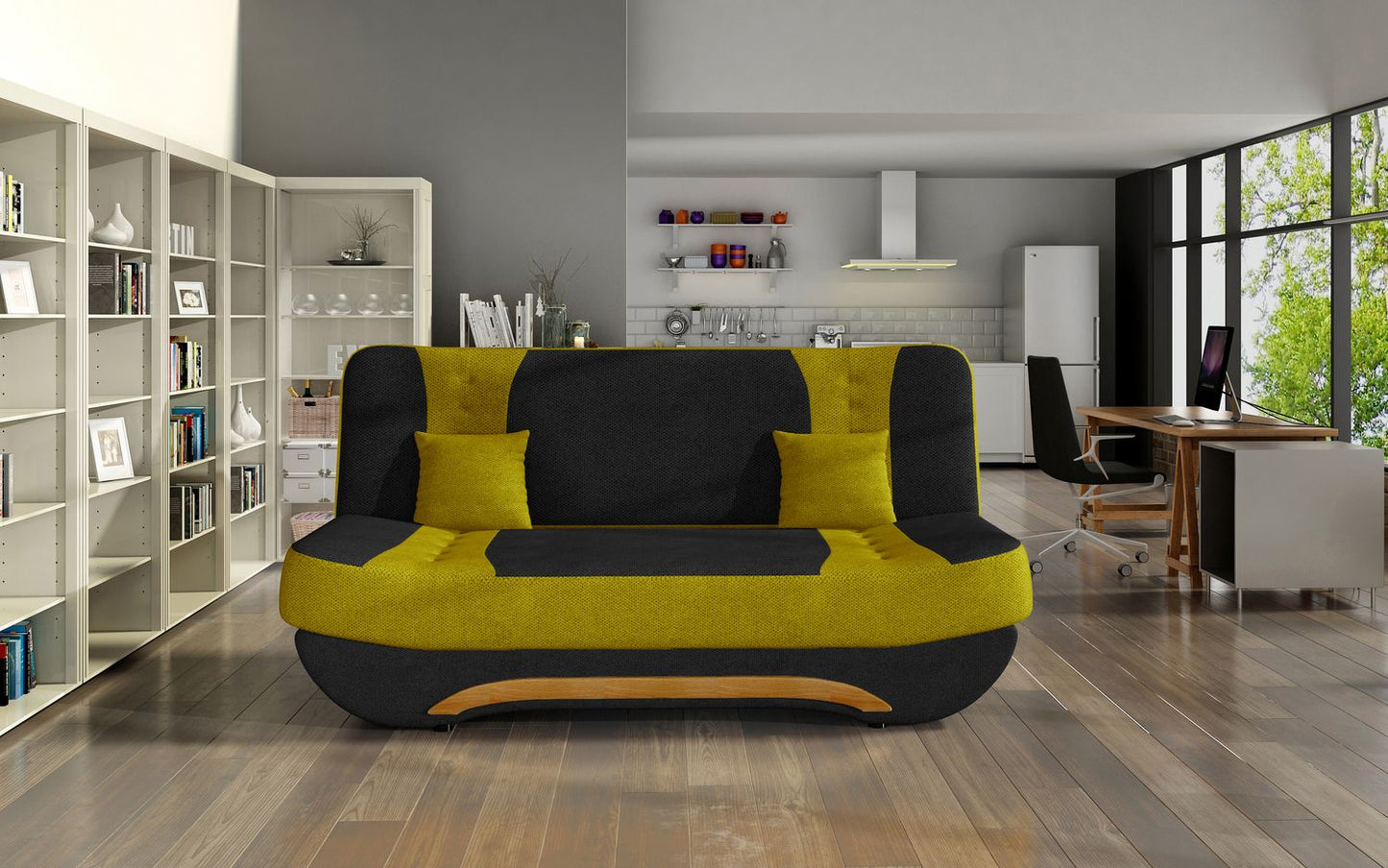 Sleeper Sofa Ewa 3 | size: Width: 58cm, Height: 88cm, Depth: 189cm | color: Soro | image: 1 | variant: 1017275