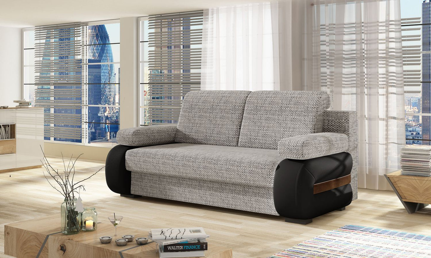 Sleeper Sofa Laura 6 | size: Width: 56cm, Height: 84cm, Depth: 202cm | color: Berlin/Soft | image: 1 | variant: 1017305