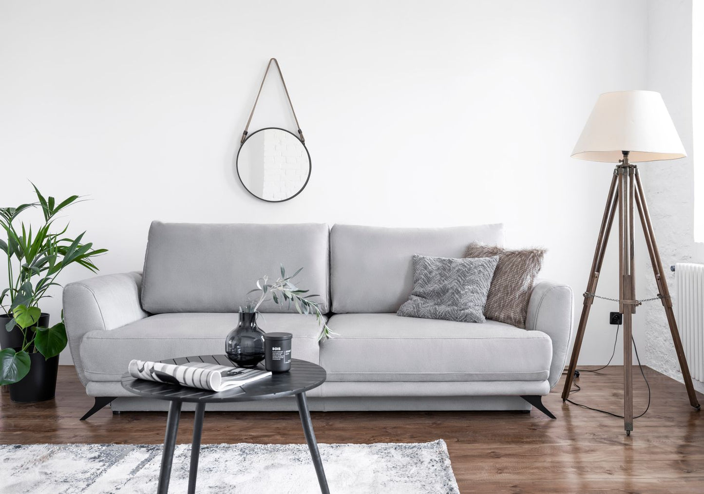 Sleeper Sofa Megis 11 | size: Width: 242cm, Height: 90cm, Depth: 95cm | color: Gray | image: 1 | variant: 1014040