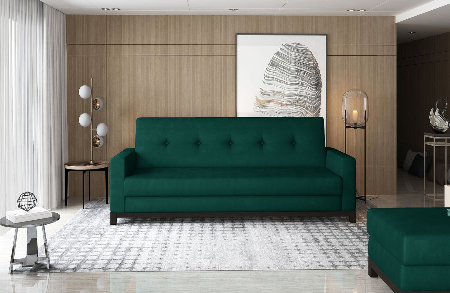 Sleeper Sofa Selene 10 | size: Width: 104cm, Height: 93cm, Depth: 216cm | color: Paros | image: 1 | variant: 1017419
