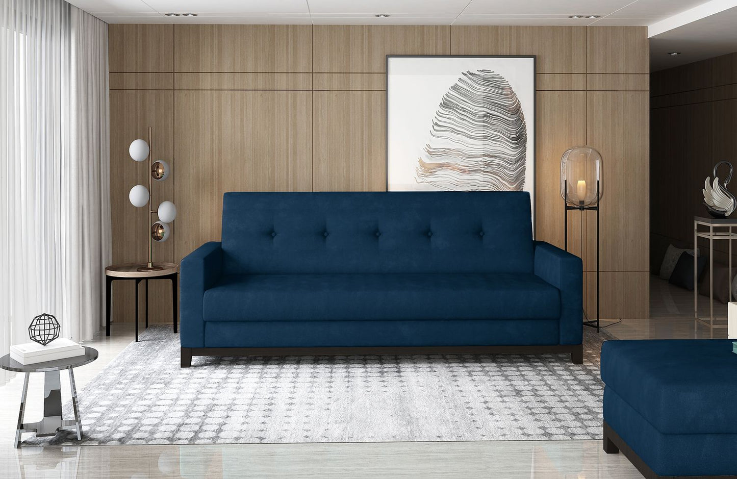 Sleeper Sofa Selene 8 | size: Width: 104cm, Height: 93cm, Depth: 216cm | color: Sawana | image: 1 | variant: 1017417