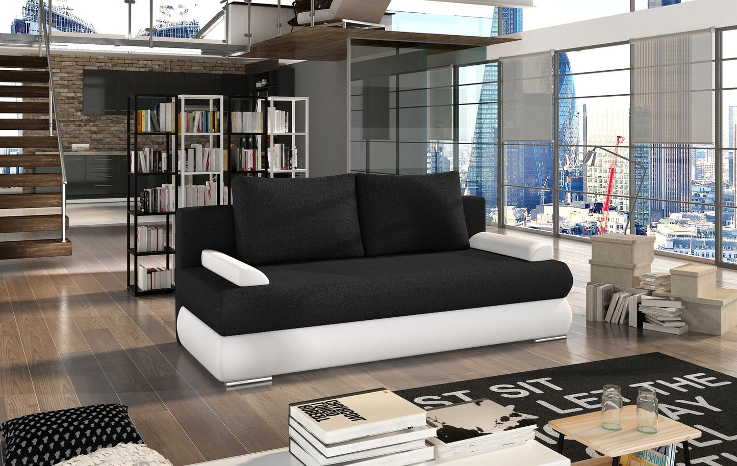 Sleeper Sofa Warwick 10 | size: Width: 60cm, Height: 90cm, Depth: 213cm | color: Sawana/Soft | image: 1 | variant: 1017965