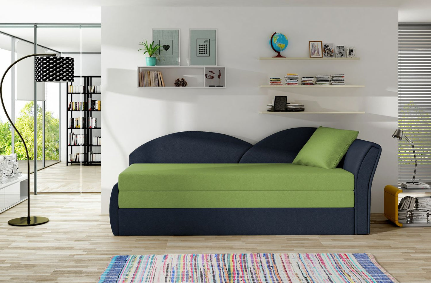 Sleeper Sofa West Llandovery 14 | size: Width: 80cm, Height: 77cm, Depth: 218cm | color: Alova | image: 1 | variant: 1017723