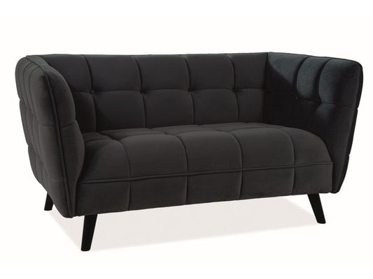 Sofa Portland | size: Width: 145cm, Height: 78cm, Depth: 60cm | color: Black | image: 1 | variant: 1003473