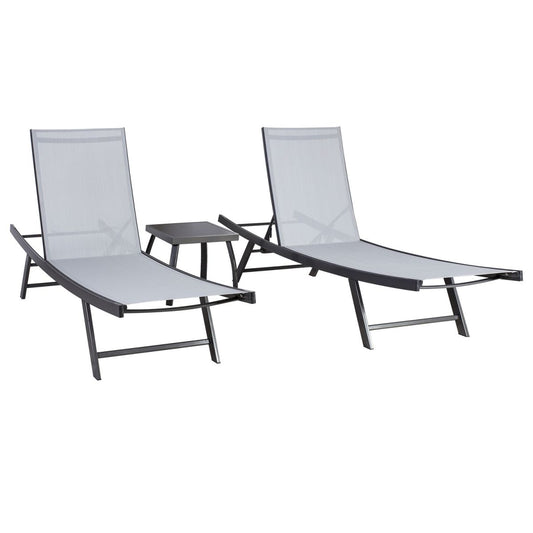 Sun Lounger East Louth | size: Length: 190cm, Width: 58cm, Height: 90cm | color: Gray | image: 1 | variant: 1004863