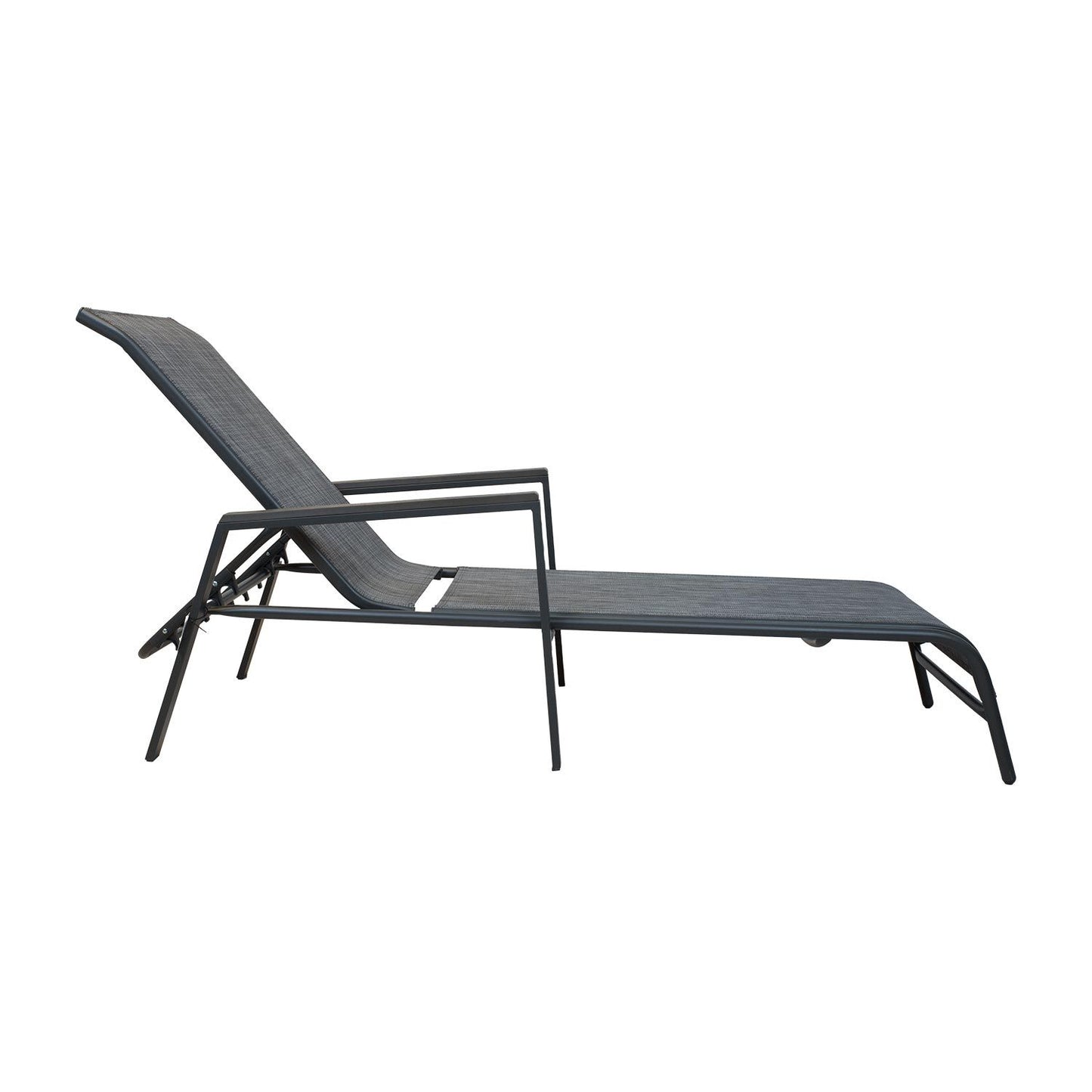Sun Lounger Padua | size: Length: 195cm, Width: 63.5cm, Height: 96cm | color: Gray | image: 2 | variant: 1006455