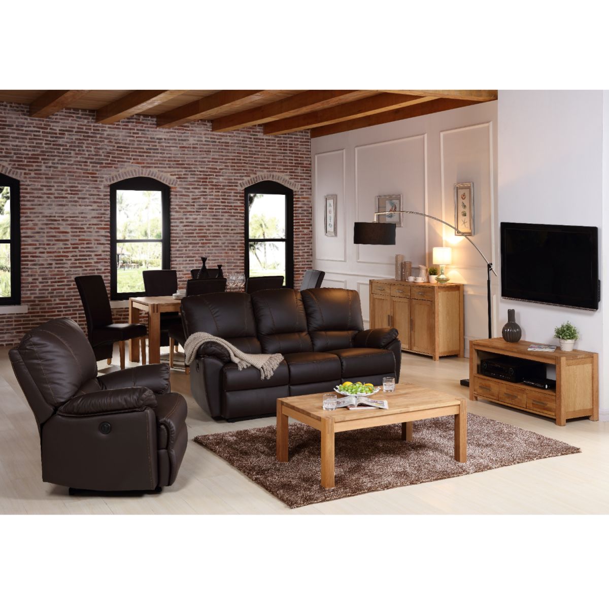 TV Table Drammen | size: Length: 40cm, Width: 140cm, Height: 45cm | color: Oak | image: 3 | variant: 1005046