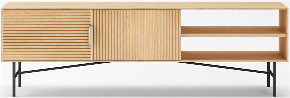 TV Table East Panevezys | size: Length: 40cm, Width: 160cm, Height: 50cm | color: Oak | image: 2 | variant: 1006168