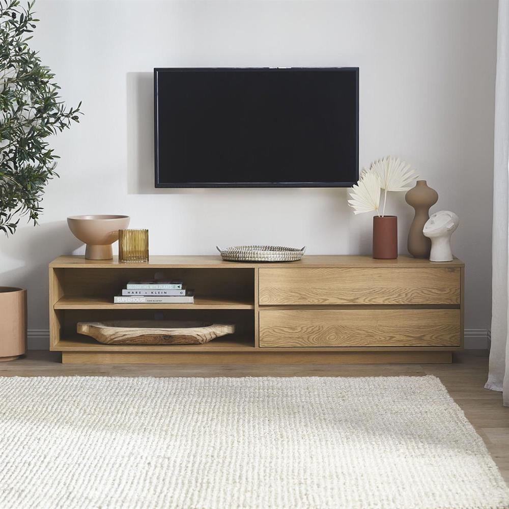 TV Table East Rennes | size: Length: 40cm, Width: 180cm, Height: 43cm | color: Oak | image: 10 | variant: 1006370