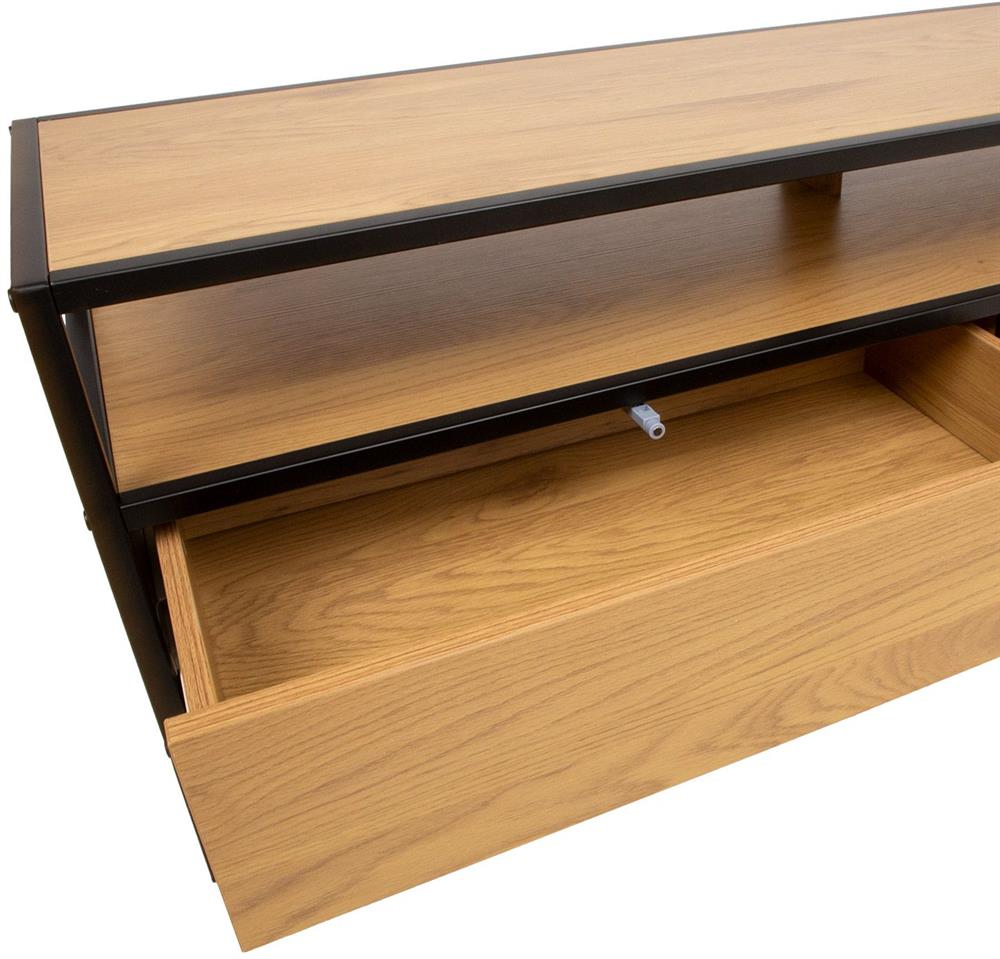 TV Table East Viljandi | size: Length: 33cm, Width: 120cm, Height: 40cm | color: Black/Oak | image: 3 | variant: 1005951