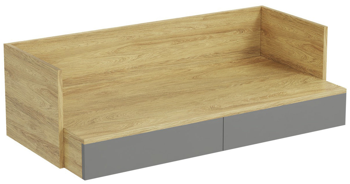 Wall Shelf Kuopio | size: Length: 110cm, Width: 55cm, Height: 38cm | color: Gray | image: 1 | variant: 1002075