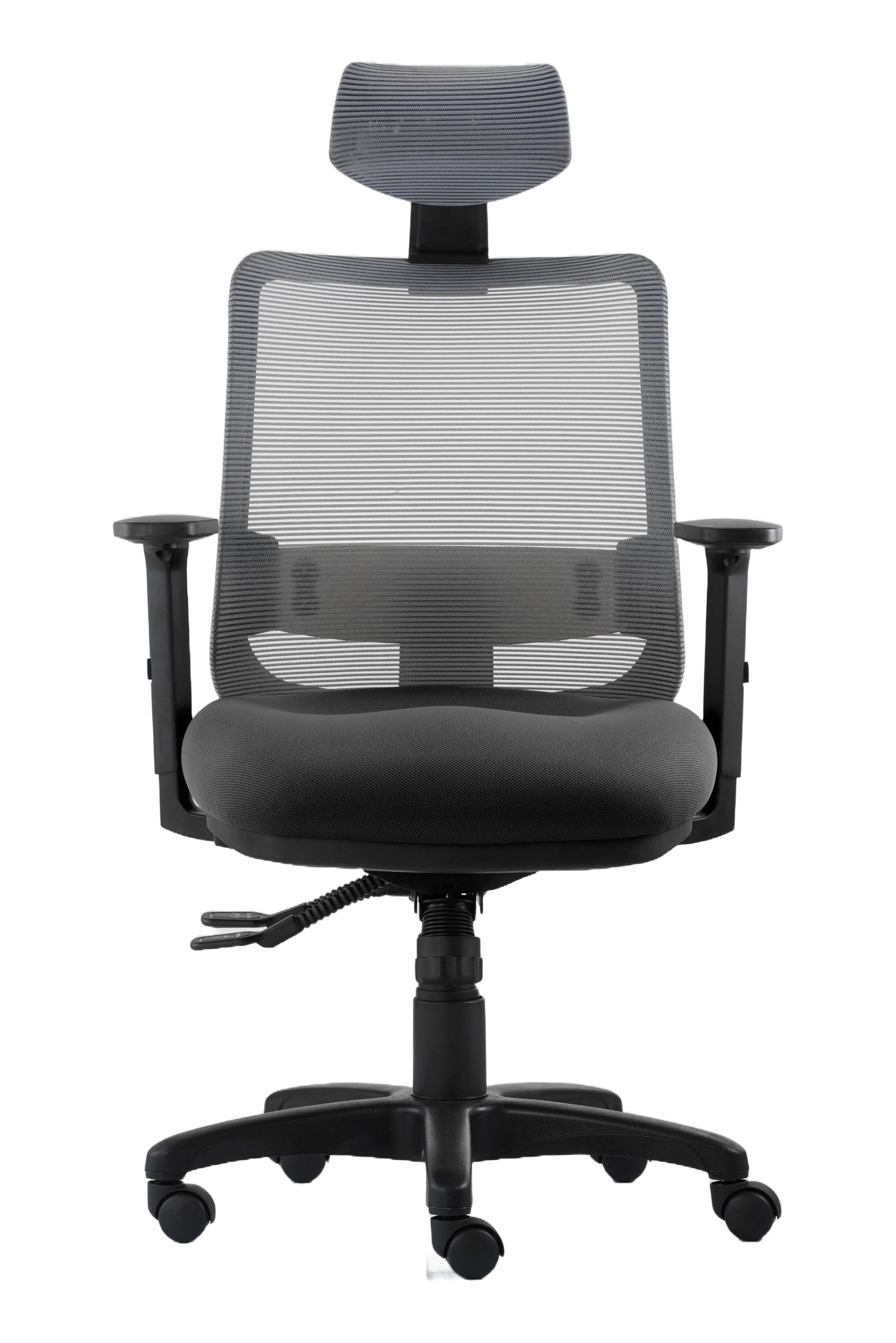 Office Chair Motto Ergo | size: Width: 65cm, Height: 135.5cm, Depth: 64cm | color: Gray | image: 4 | variant: 200004