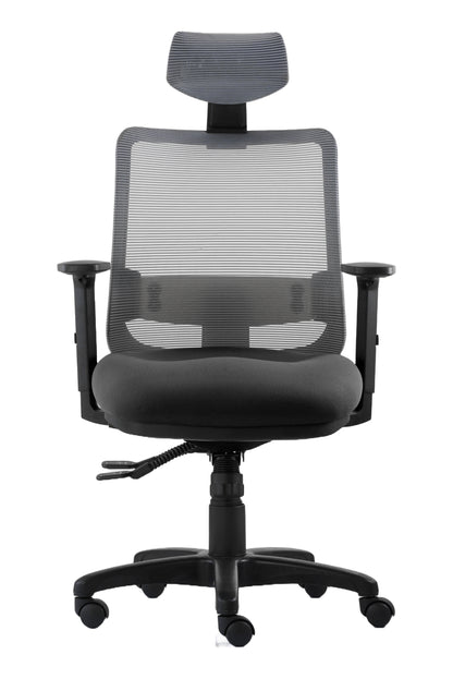 Office Chair Motto Ergo | size: Width: 65cm, Height: 135.5cm, Depth: 64cm | color: Gray | image: 4 | variant: 200004