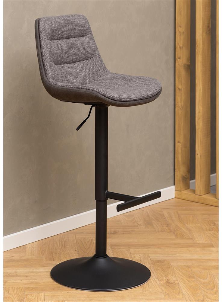 Bar Stool Adisa | size: Width: 47cm, Height: 95cm, Depth: 52.5cm | color: Brown/Black | image: 8 | variant: 1016727
