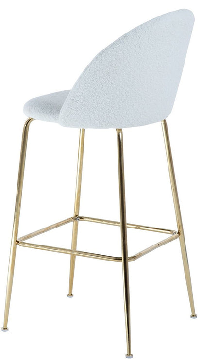 Bar Stool Beetle | size: Width: 52cm, Height: 105cm, Depth: 54cm | color: White | image: 4 | variant: 1012493