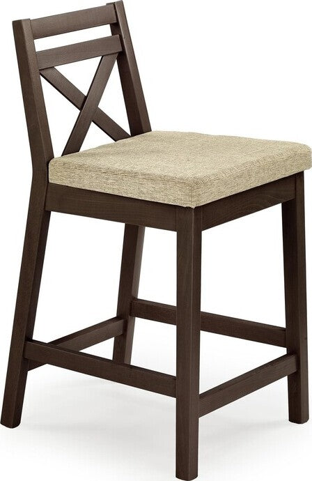 Bar Stool Borys Low | size: Length: 41cm, Width: 41cm, Height: 58-83cm, Depth: 48cm | color: Beige | image: 1 | variant: 1005482