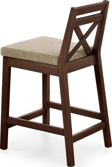 Bar Stool Borys Low | size: Length: 41cm, Width: 41cm, Height: 58-83cm, Depth: 48cm | color: Beige | image: 2 | variant: 1005482