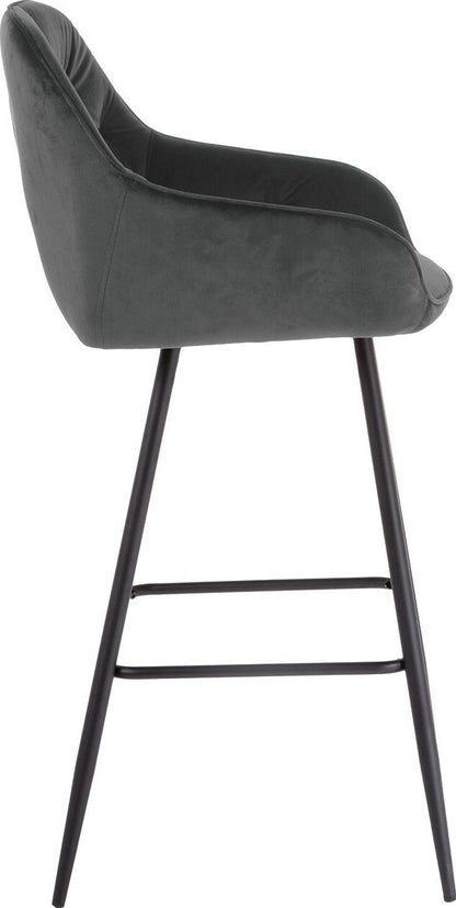 Bar Stool Brita | size: Width: 53cm, Height: 109cm, Depth: 55cm | color: Gray | image: 3 | variant: 1005579