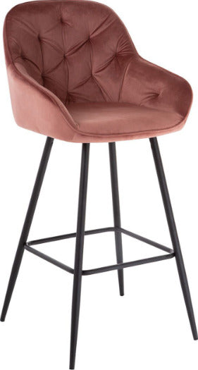 Bar Stool Brita | size: Width: 53cm, Height: 109cm, Depth: 55cm | color: Pink | image: 1 | variant: 1005580