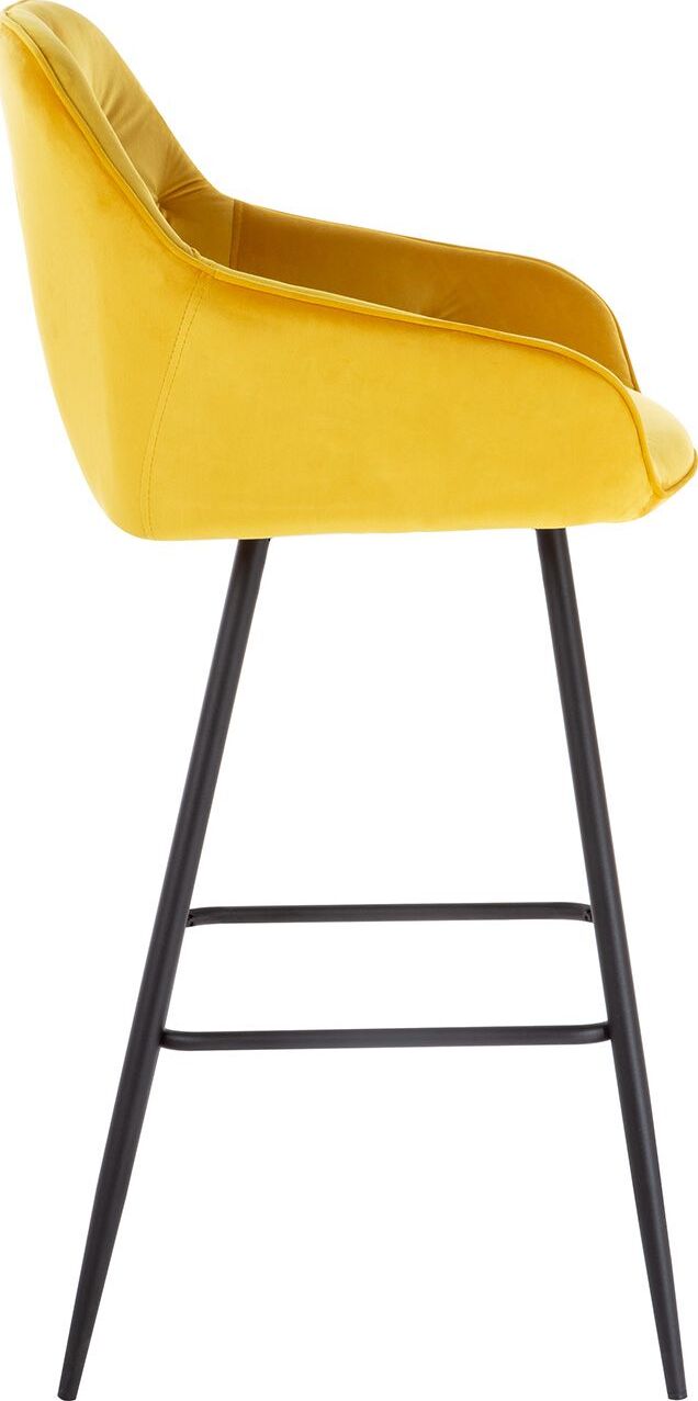 Bar Stool Brita | size: Width: 53cm, Height: 109cm, Depth: 55cm | color: Yellow | image: 3 | variant: 1005578