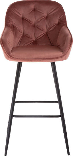 Bar Stool Burgess | size: Width: 53cm, Height: 109cm, Depth: 55cm | color: Pink | image: 2 | variant: 1001314