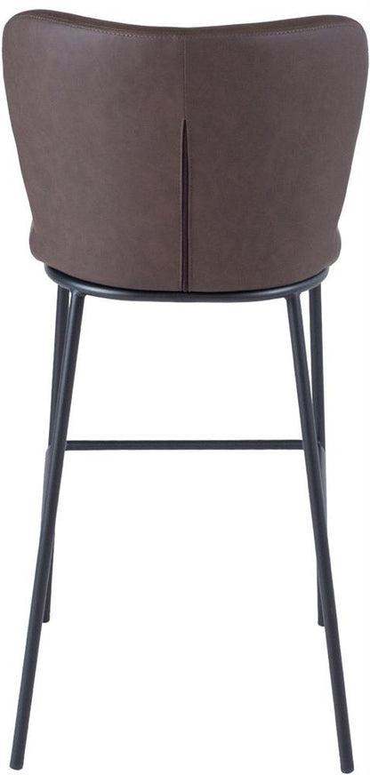 Bar Stool Caerleon | size: Width: 47cm, Height: 104cm, Depth: 51cm | color: Brown/Black | image: 5 | variant: 1001350