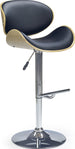 Bar Stool Catanzaro | size: Length: 48cm, Width: 53cm, Height: 93-115cm, Depth: 48cm | color: Black | image: 1 | variant: 1003043