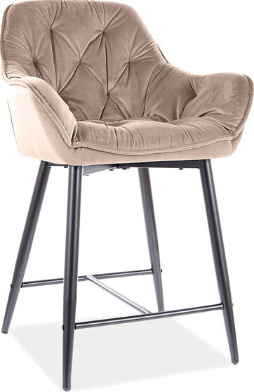 Bar Stool Cherry H-2 | size: Length: 56cm, Width: 56cm, Height: 86cm, Depth: 42cm | color: Beige | image: 1 | variant: 1005628