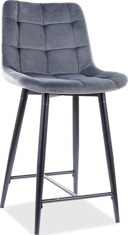 Bar Stool Chic H-2 | size: Width: 45cm, Height: 92cm, Depth: 37cm | color: Gray | image: 1 | variant: 1005635
