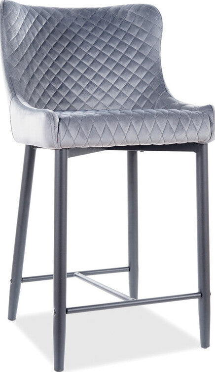 Bar Stool Colin B H-3 | size: Length: 46cm, Width: 45cm, Height: 88cm, Depth: 41cm | color: Gray | image: 1 | variant: 1012039