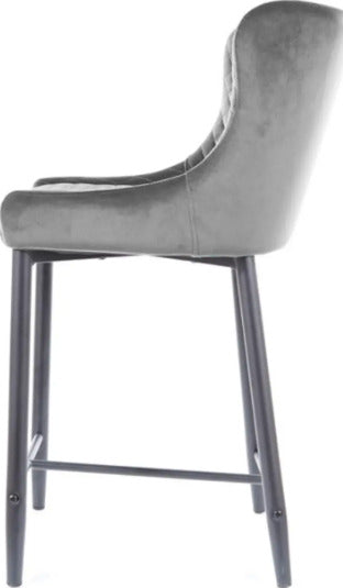Bar Stool Colin B H-3 | size: Length: 46cm, Width: 45cm, Height: 88cm, Depth: 41cm | color: Gray | image: 4 | variant: 1012039