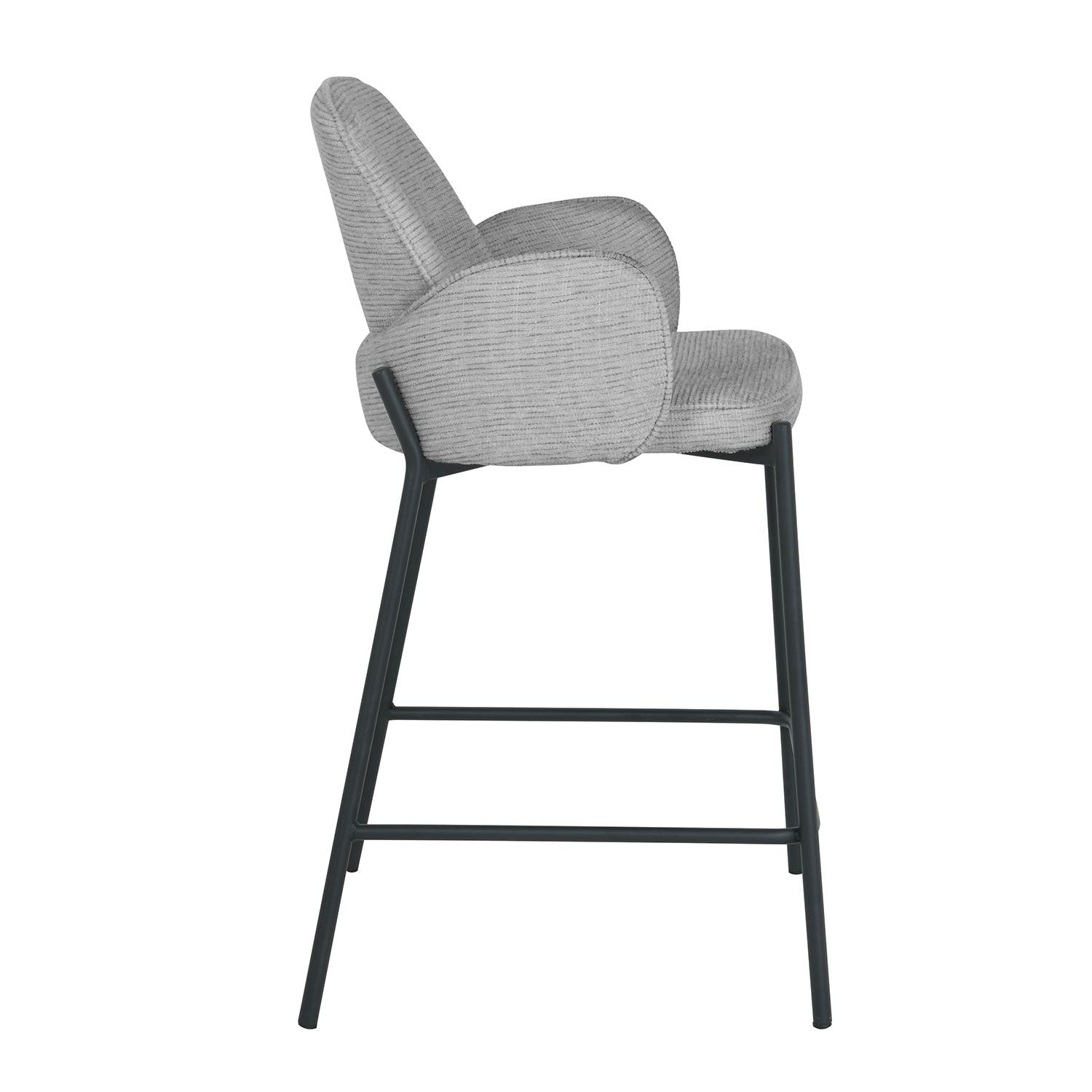 Bar Stool Damen 1 | size: Width: 50cm, Height: 95cm, Depth: 52cm | color: Gray | image: 2 | variant: 1017855