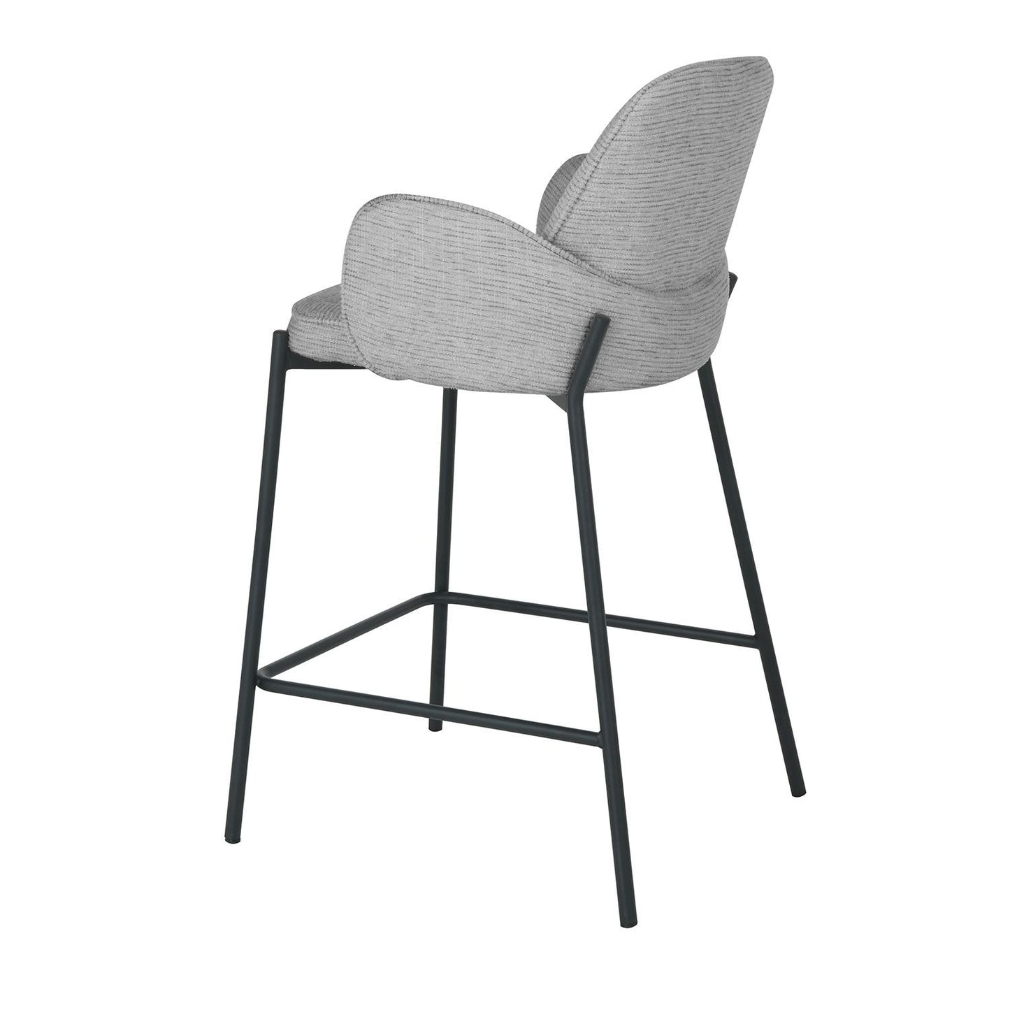 Bar Stool Damen 1 | size: Width: 50cm, Height: 95cm, Depth: 52cm | color: Gray | image: 3 | variant: 1017855