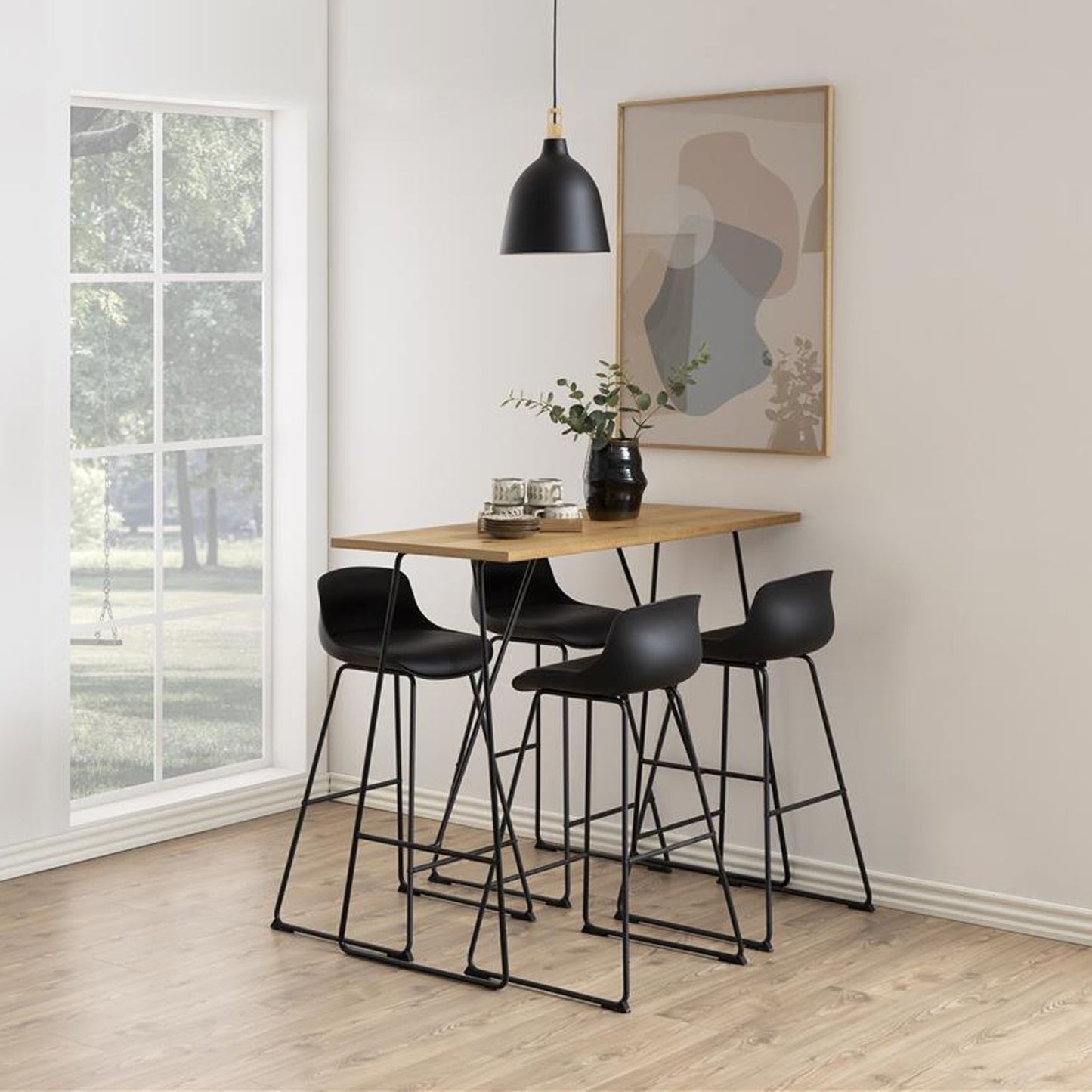 Bar Stool East Horsens | size: Width: 43cm, Height: 94cm, Depth: 49cm | color: Black | image: 6 | variant: 1005845
