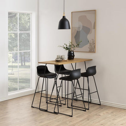 Bar Stool East Horsens | size: Width: 43cm, Height: 94cm, Depth: 49cm | color: Black | image: 6 | variant: 1005845