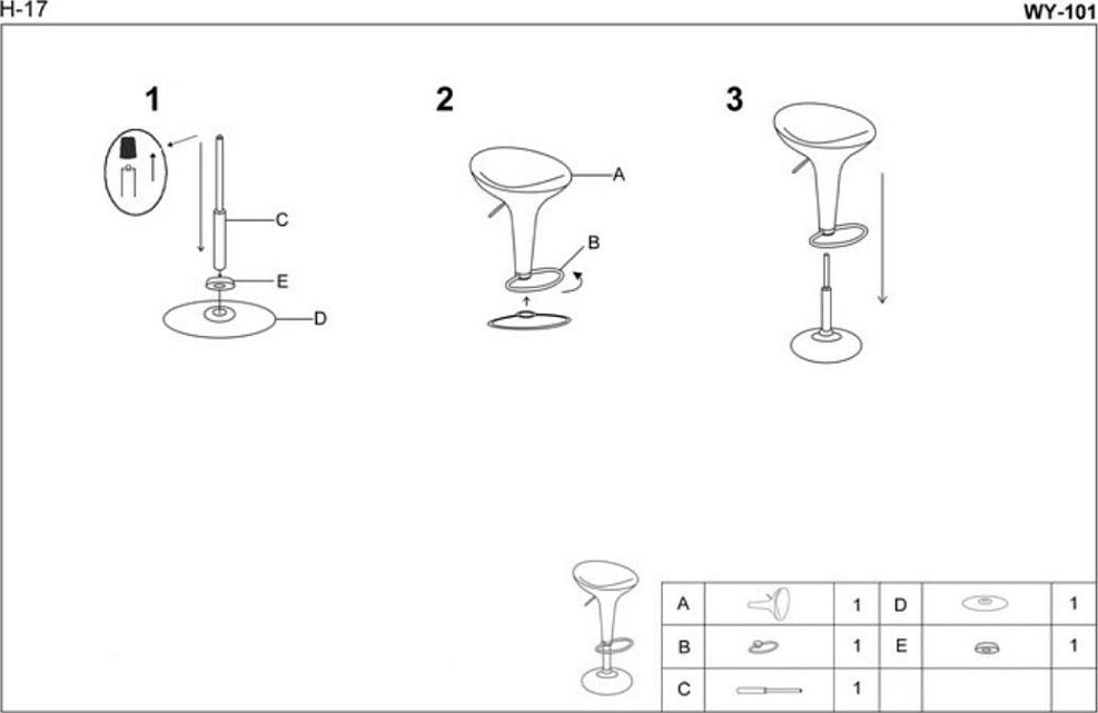 Bar Stool East Uckfield | size: Length: 38cm, Width: 43cm, Height: 67-88cm, Depth: 40cm | color: White | image: 3 | variant: 1007050