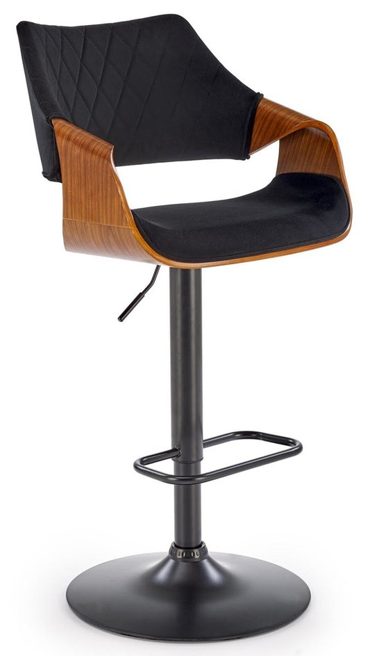 Bar Stool H124 | size: Width: 55cm, Height: 114cm, Depth: 52cm | color: Brown/Black | image: 0 | variant: 1017853